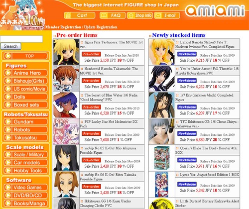 Amiami Goes International With English Site